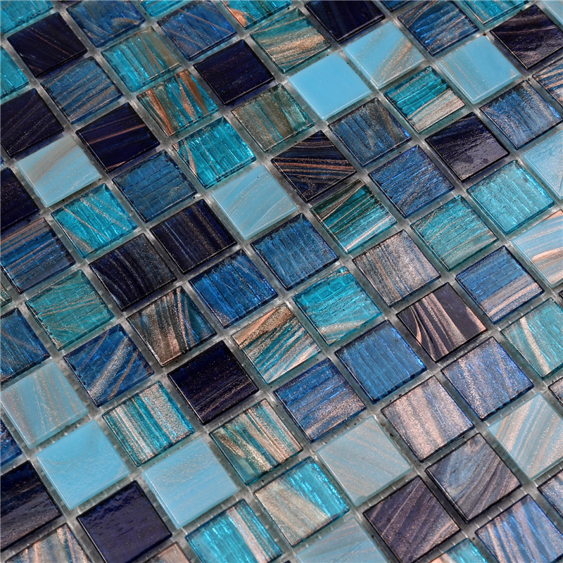 Glass Mosaic Tiles for Swimming Pool Floor and Deck NO-14E