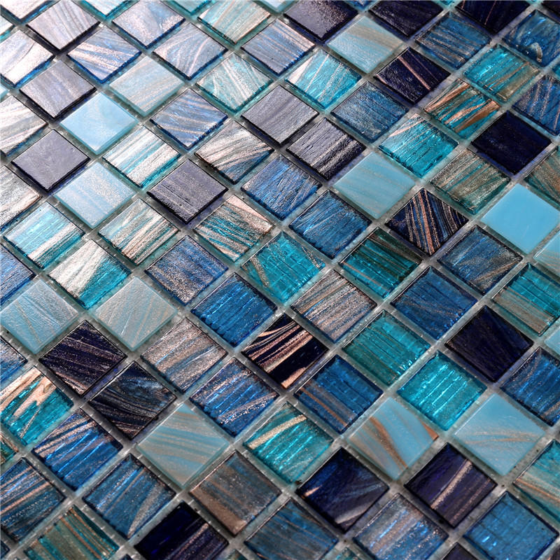 Glass Mosaic Tiles for Swimming Pool Floor and Deck NO-14E