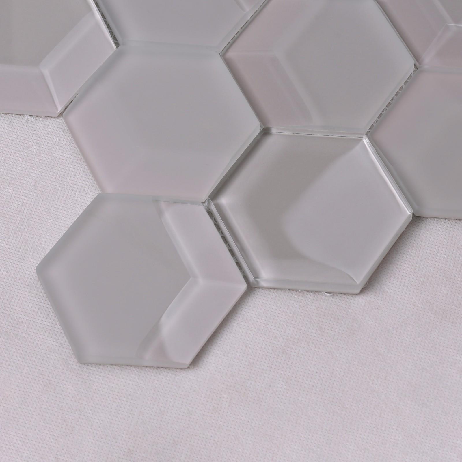 grey 3d mosaic tile splash for hotel Heng Xing