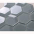 trapezoid glass mosaic tile factory price for living room
