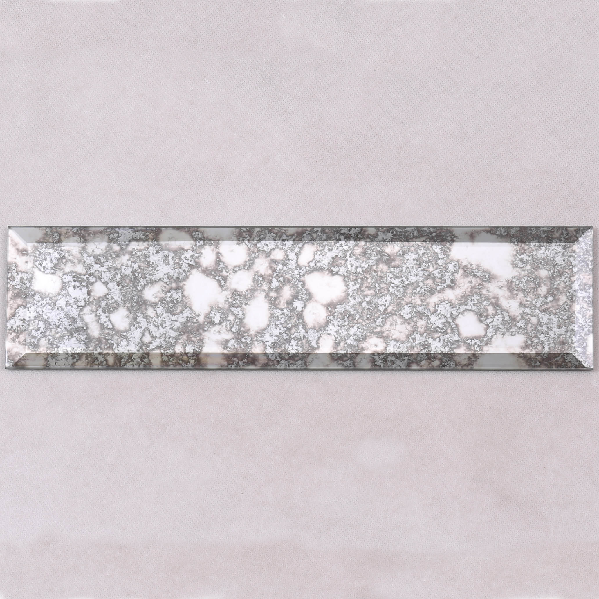 Antique Mirror Grey Beveled Glass Mosaic Tile