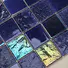 blue glass mosaic tile floor for bathroom Heng Xing