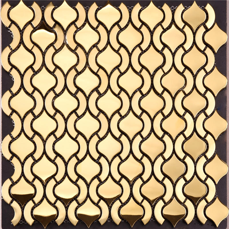 Luxurious Golden Metal Mosaic Tiles SW-18007