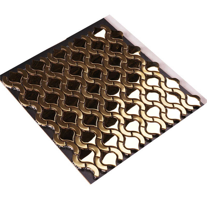 Luxurious Golden Metal Mosaic Tiles SW-18007