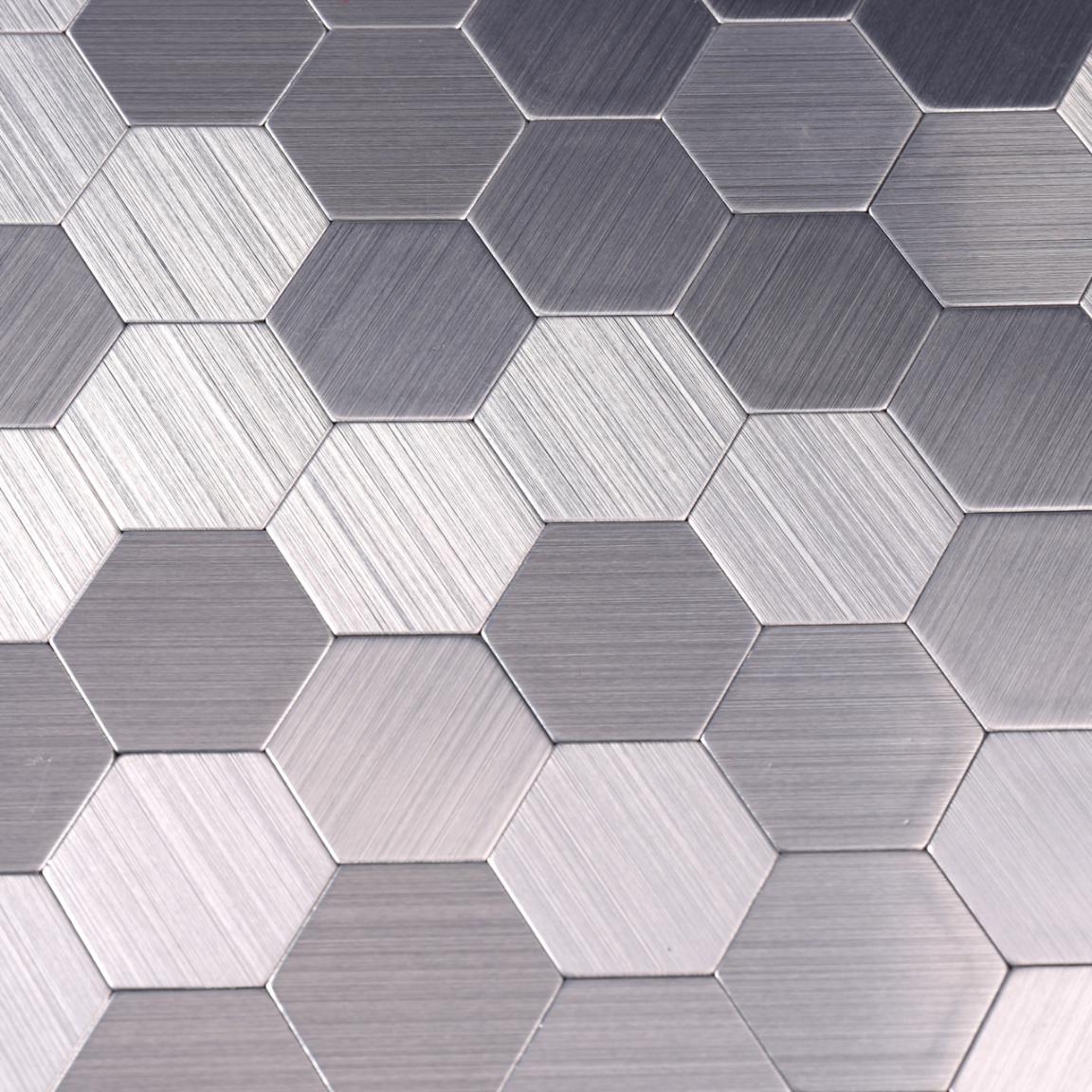 3D Hexagon Metal Mosaic Tile for Backsplash Decoration