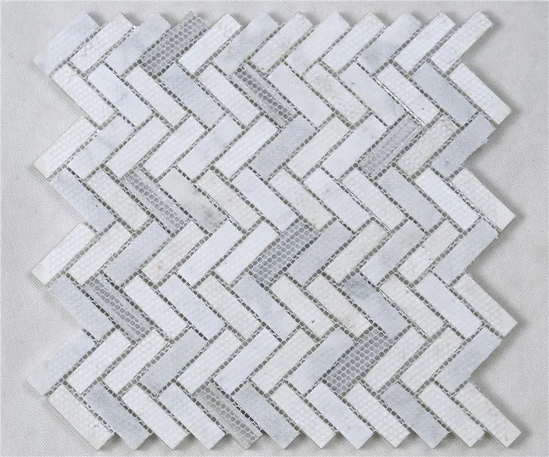 metallic white glass tile personalized for bathroom Heng Xing