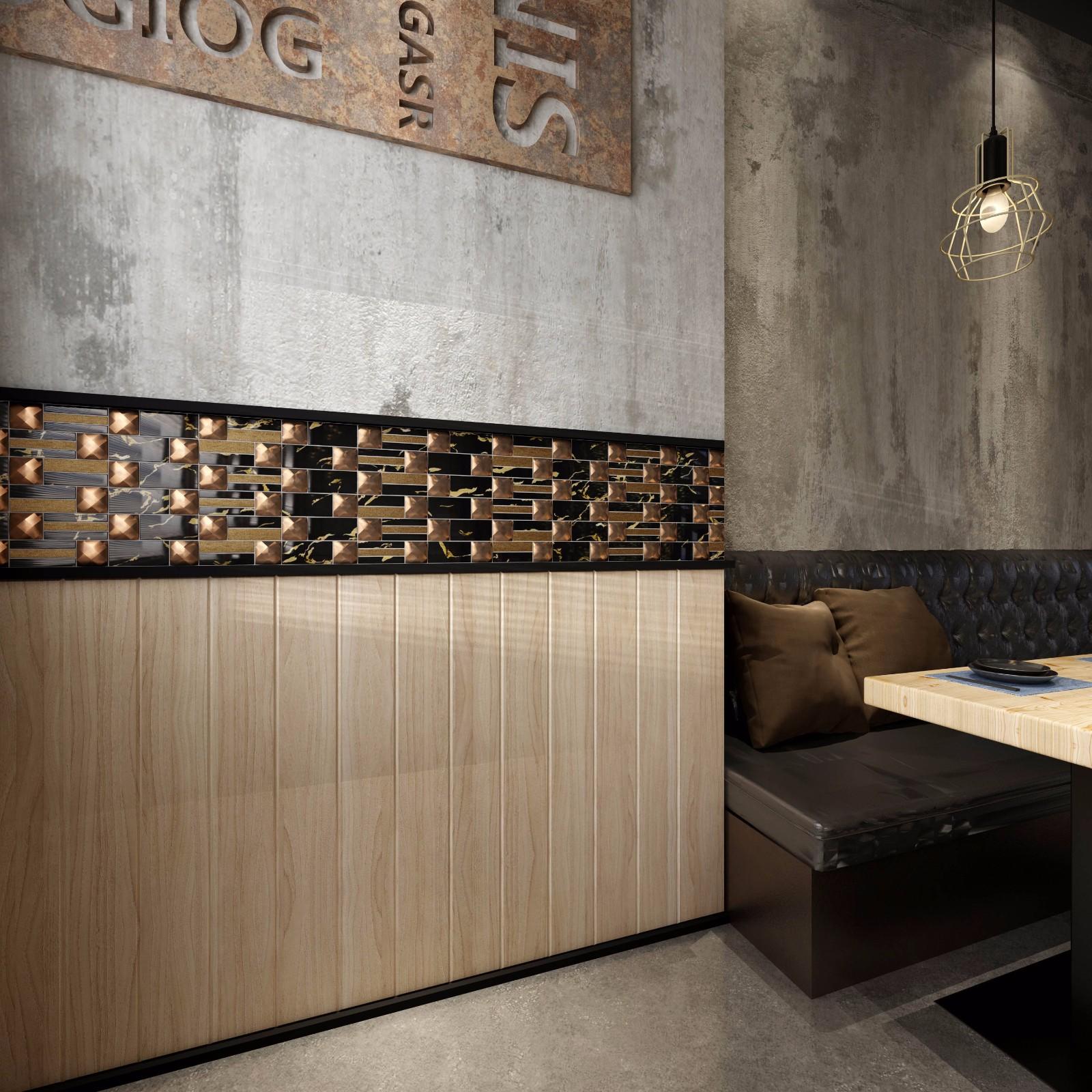 rose metallic kitchen tiles black for hotel Heng Xing-6