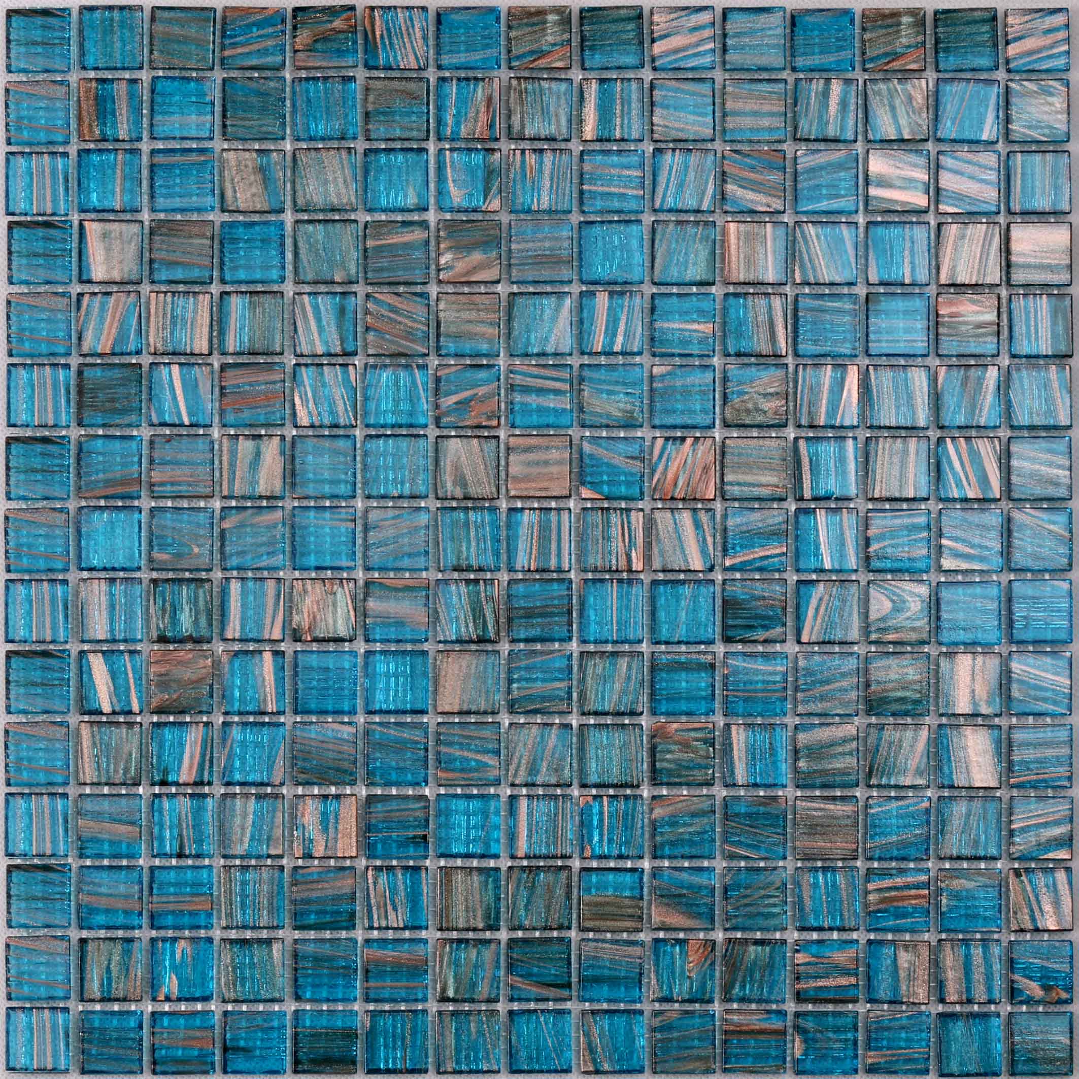 Blue Mix Golden Line Colorful Swimming Pool Mosaic Tile