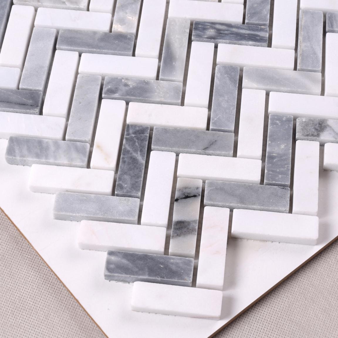 2019 Popular Herringbone Marble Mosaic Tile for Floor HSC148