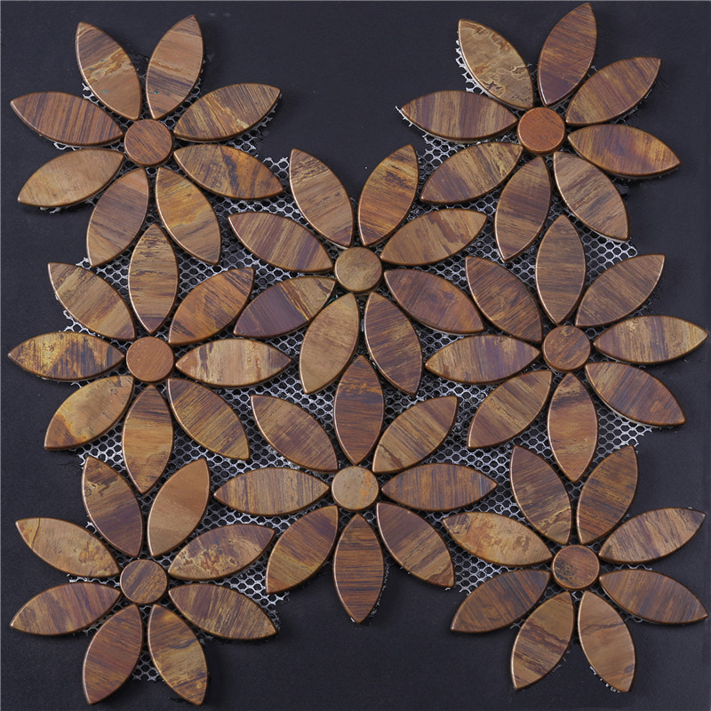 Decorative Flower Pattern Copper Tile for Wall