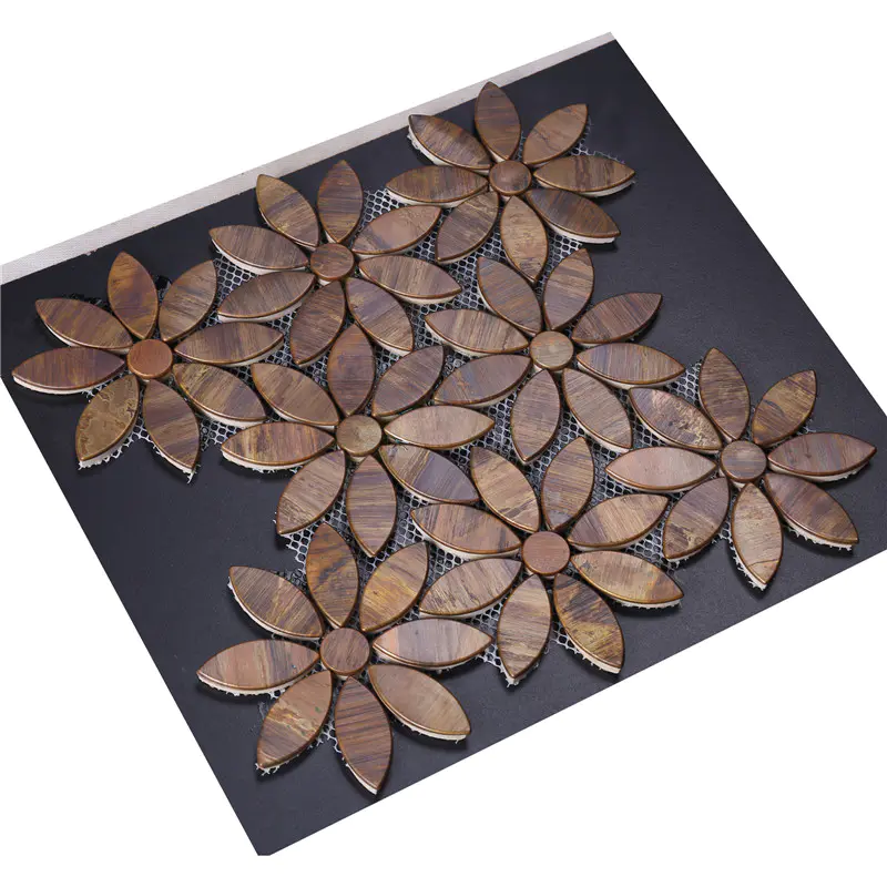 Decorative Flower Pattern Copper Tile for Wall