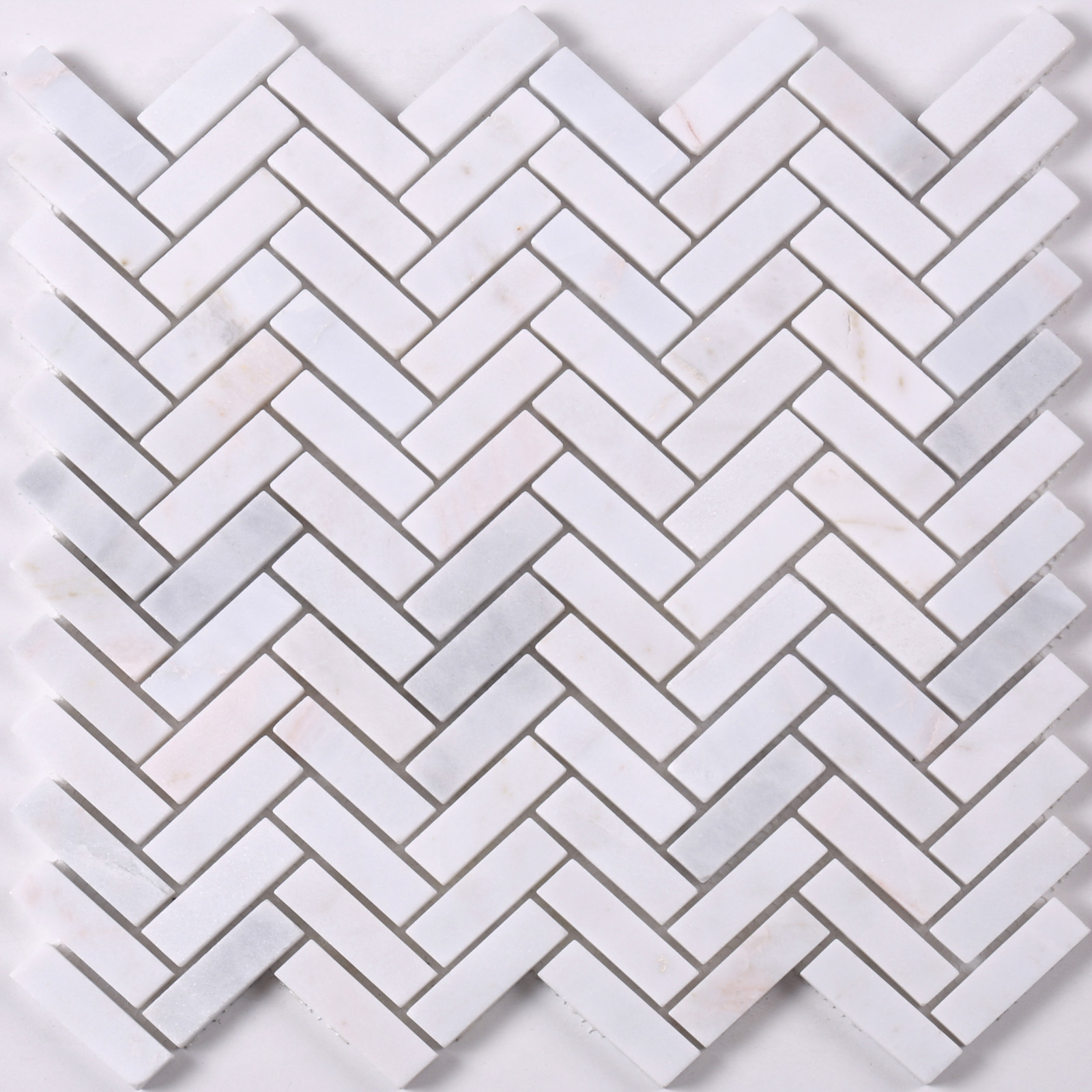 HSC147 Carrara Herringbon White Marble Mosaic Tiles