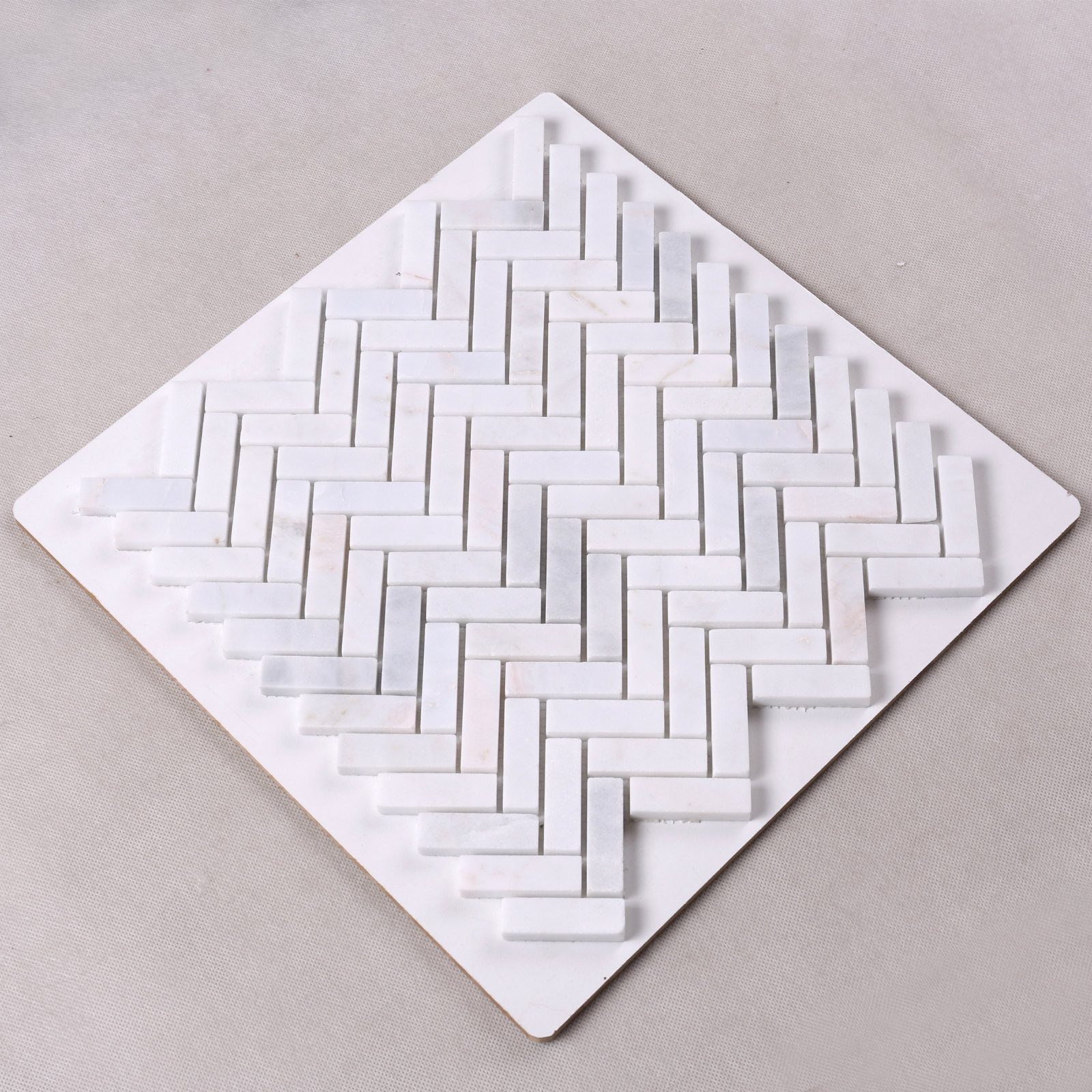 HSC147 Carrara Herringbon White Marble Mosaic Tiles