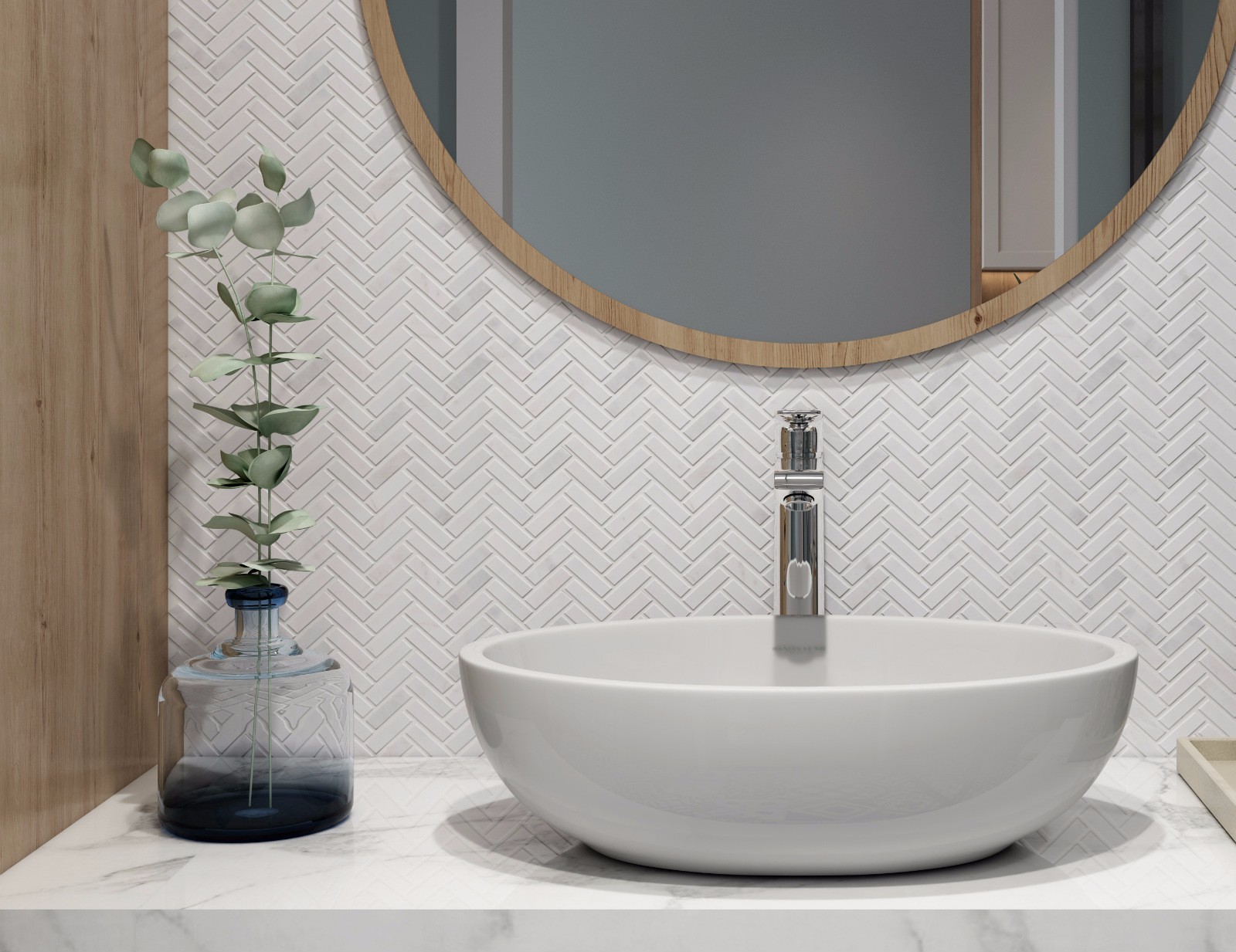 Heng Xing Carrara ceramic mosaic tile inquire now for bathroom-7