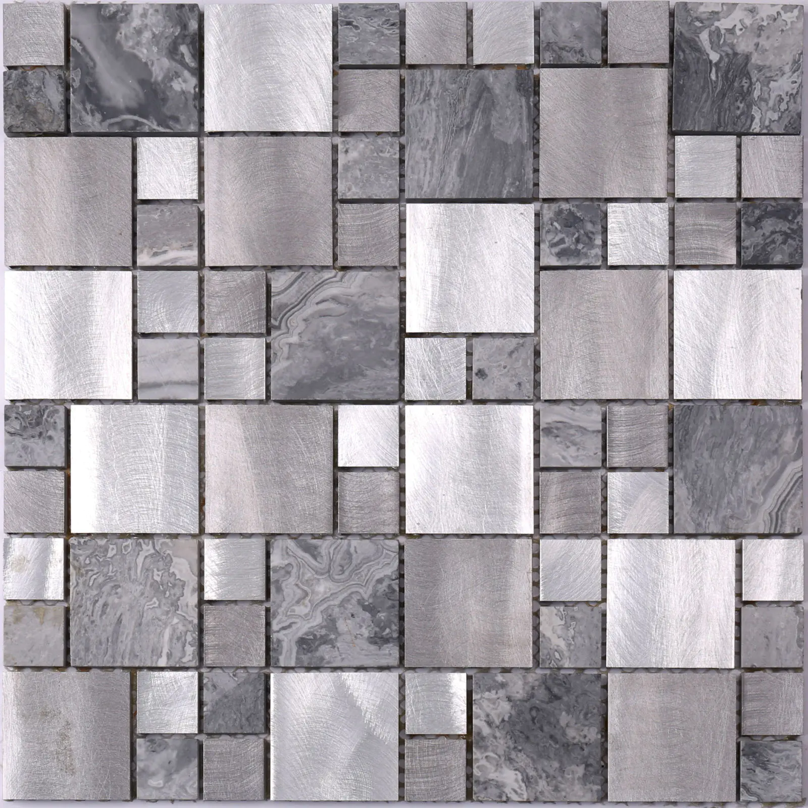 Aluminum Mix Stone Mosaic Tile for Washroom HLC117