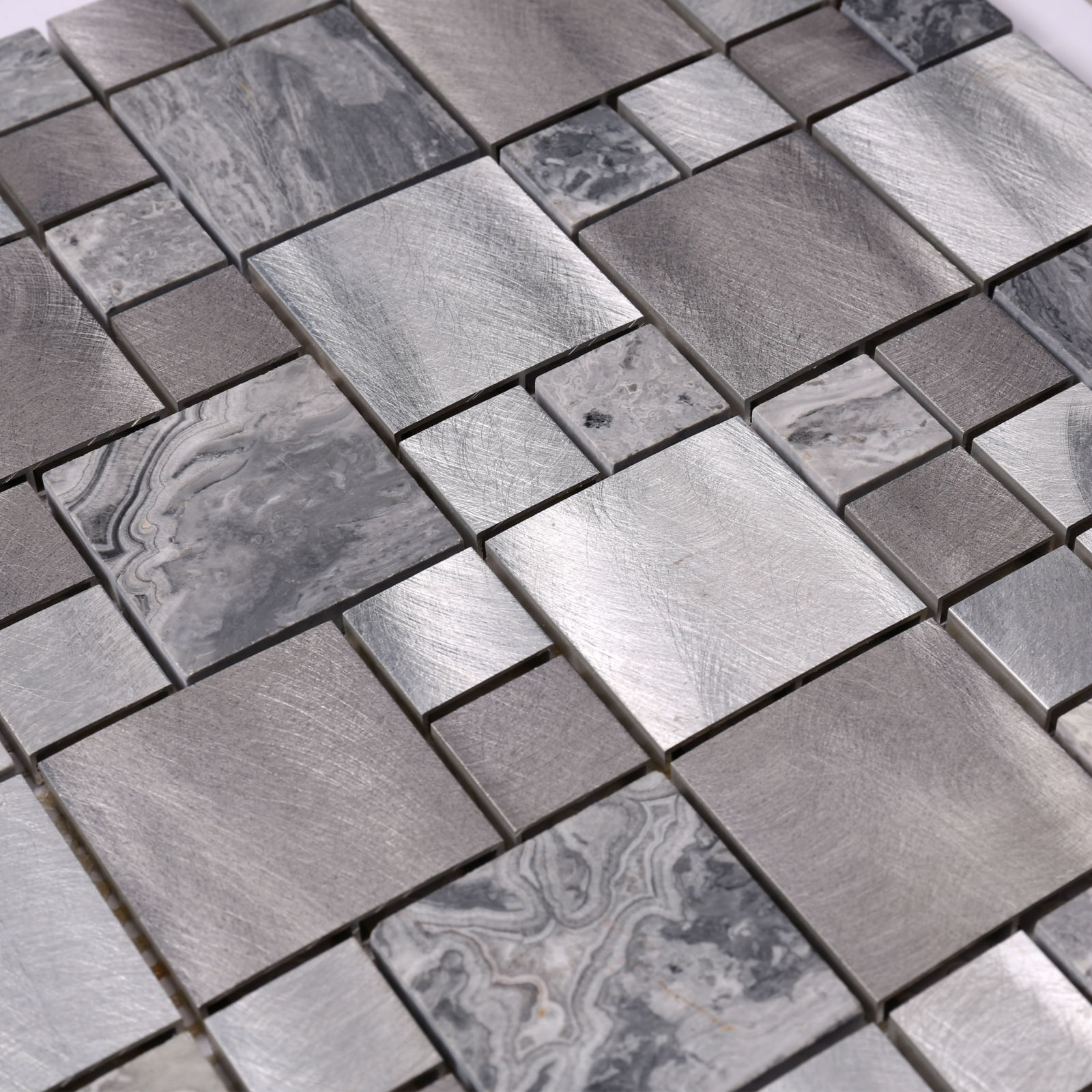 Heng Xing steel glass stone mosaic tile directly sale for bathroom-4