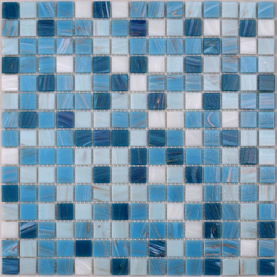 Mixed Golden Line iridescent Glass Swimming Pool Tiles CL09