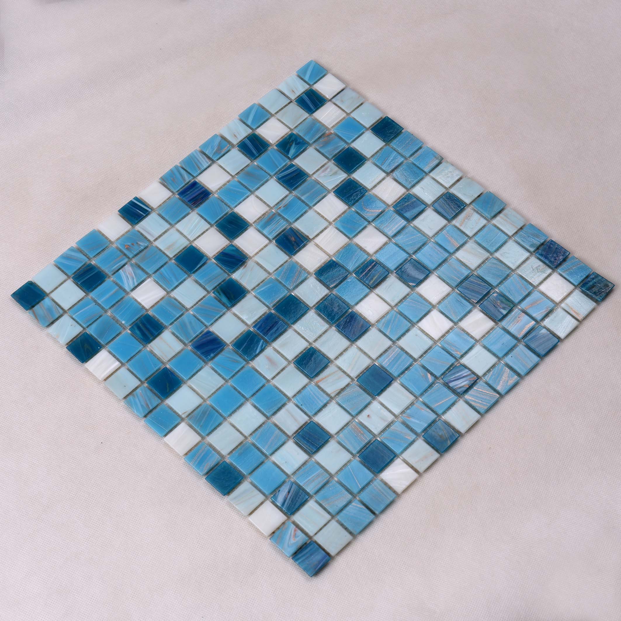 Mixed Golden Line iridescent Glass Swimming Pool Tiles CL09