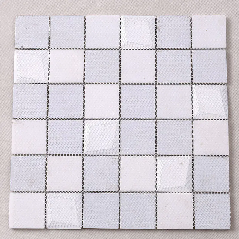 3D Stereo Beveled Chic Crystal Mosaic Tile Coffee Greay Color For Kitchen Backsplash
