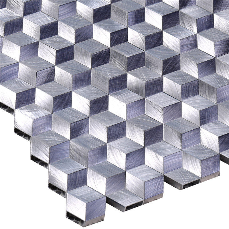 Purple Metallic Backsplash Tiles Alumium Mosaic for Decoration