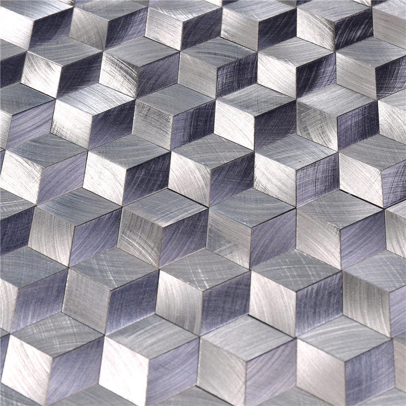 Purple Metallic Backsplash Tiles Alumium Mosaic for Decoration