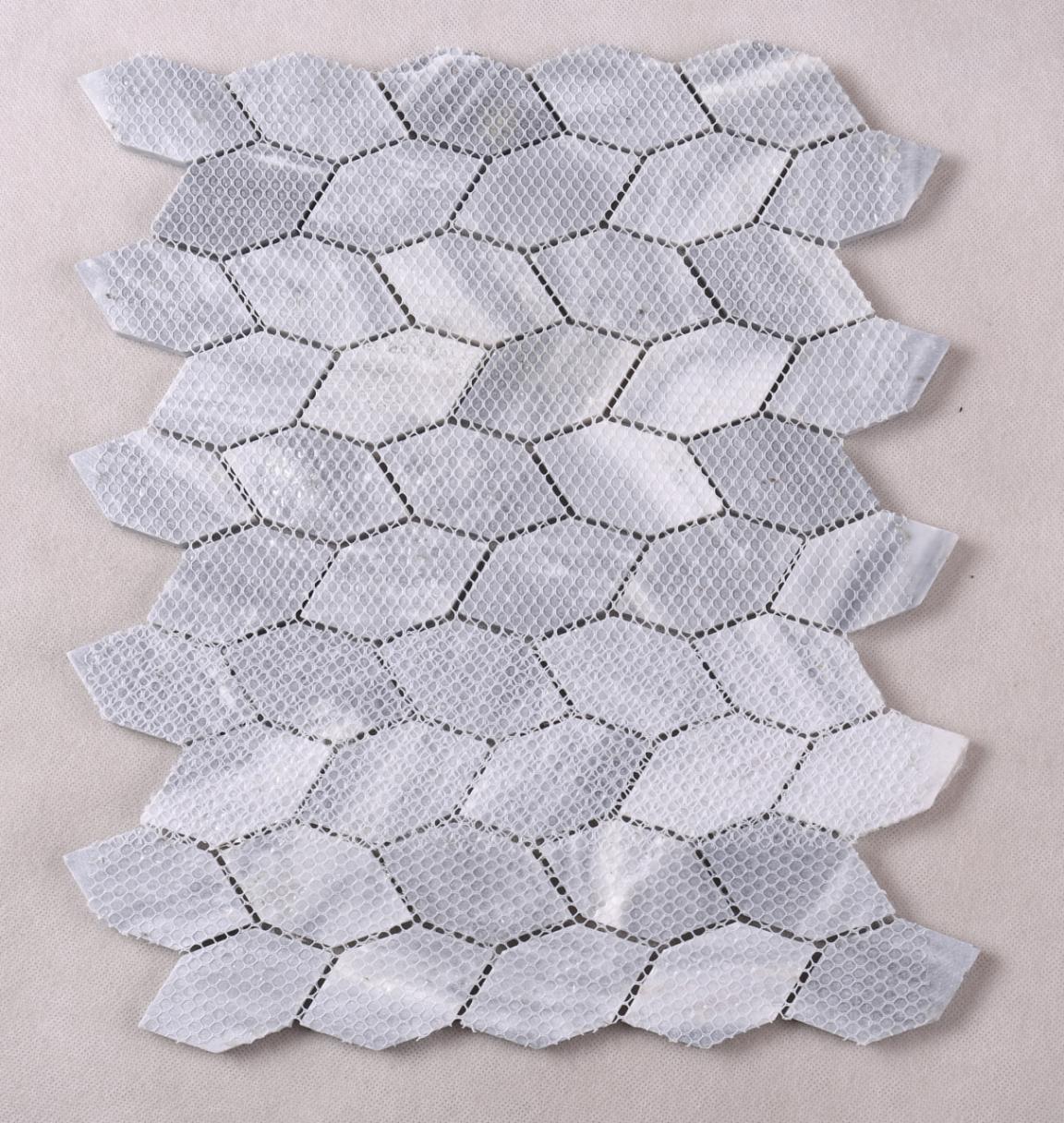 HSC137 Classic Grey Color Leaf Shape Stone Mosaic Floor Tile