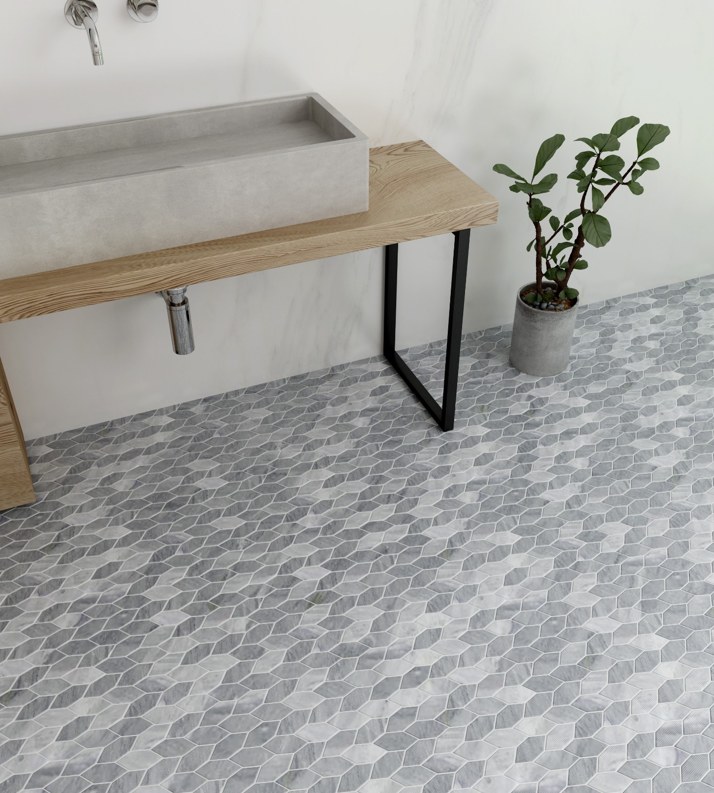Heng Xing Best carrara mosaic tile design for bathroom-9