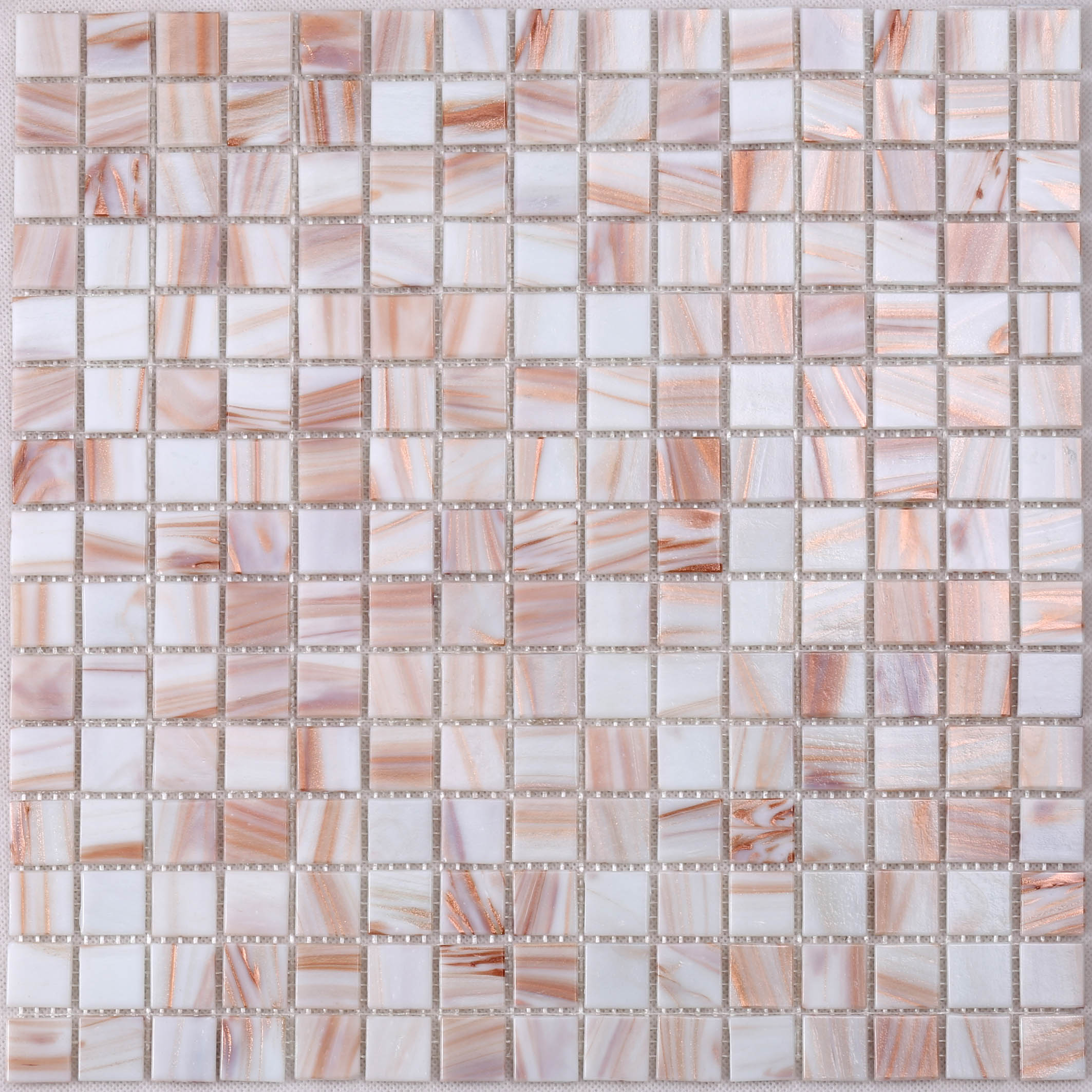 Pink Mix Golden Line Colorful Swimming Pool Border Mosaic Tile E101