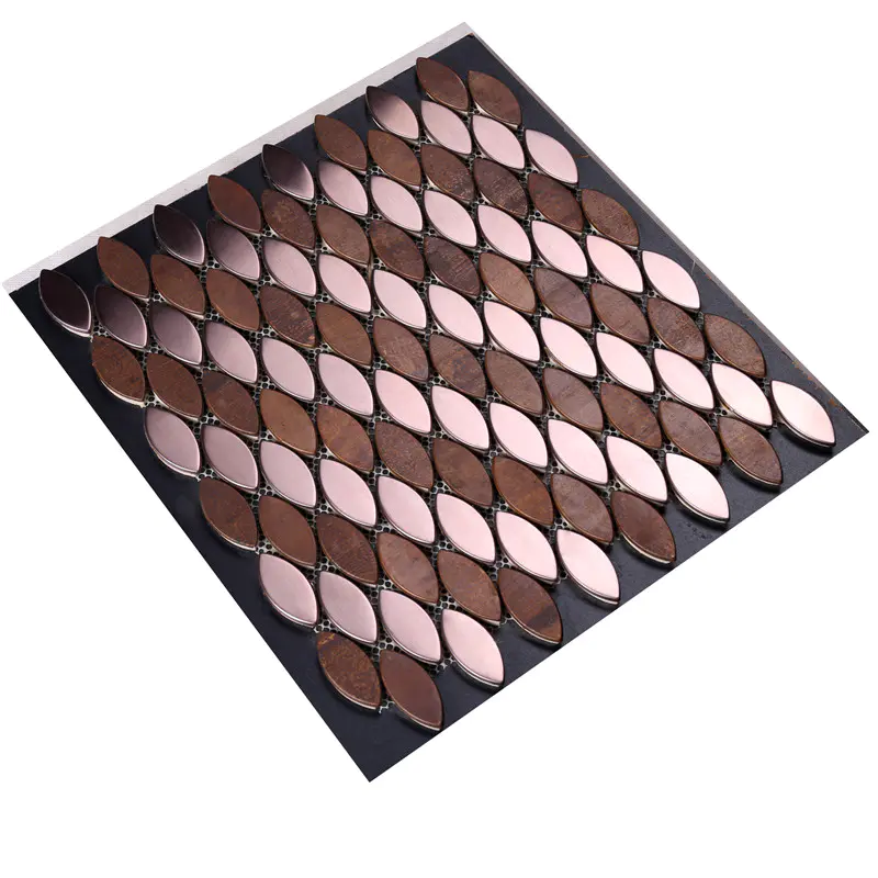 Leaf Shape Cheap Copper Mosaic Tile for Decoration