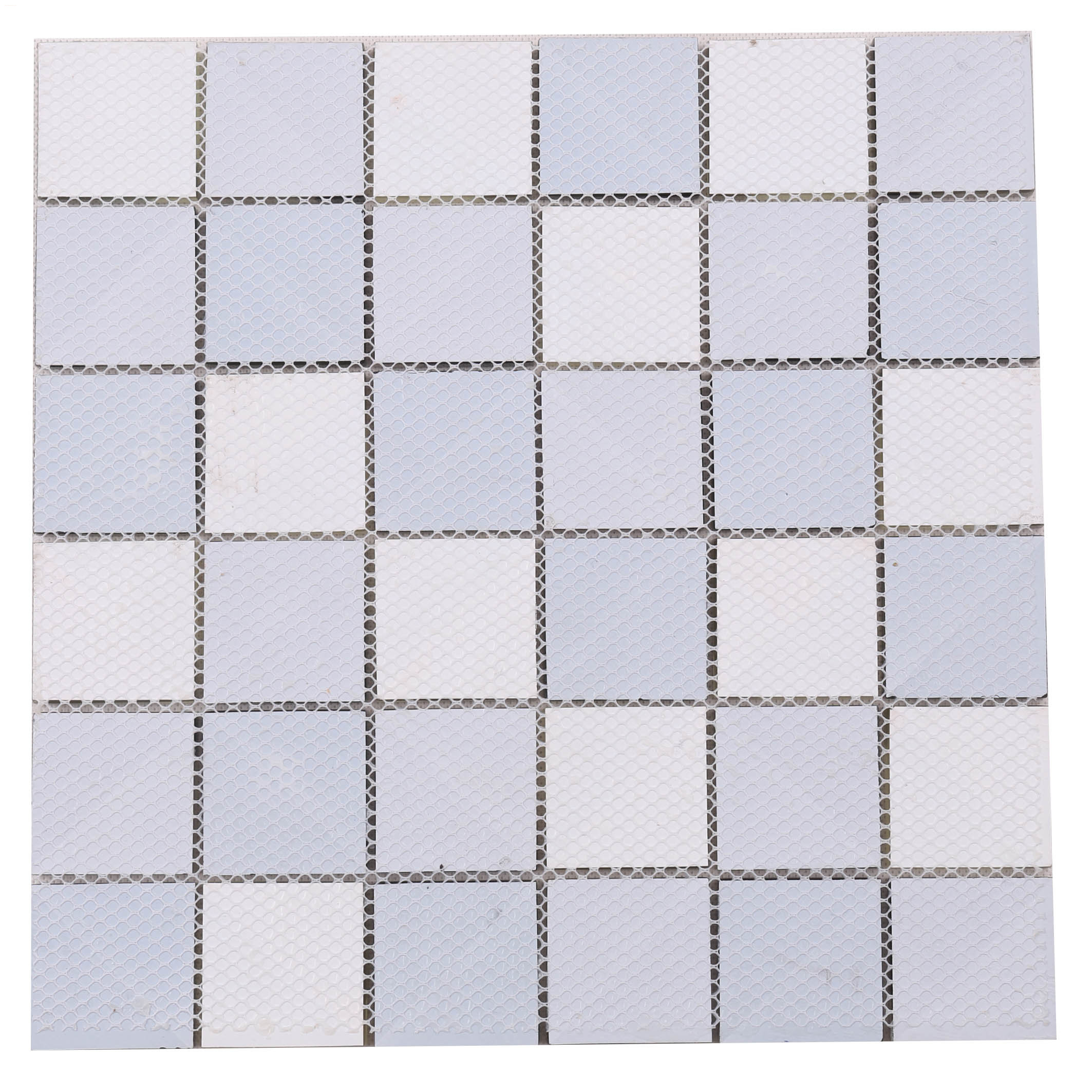 Classic Style Artistic Square Blue Glass Pattern Swimming Pool Tile HT04