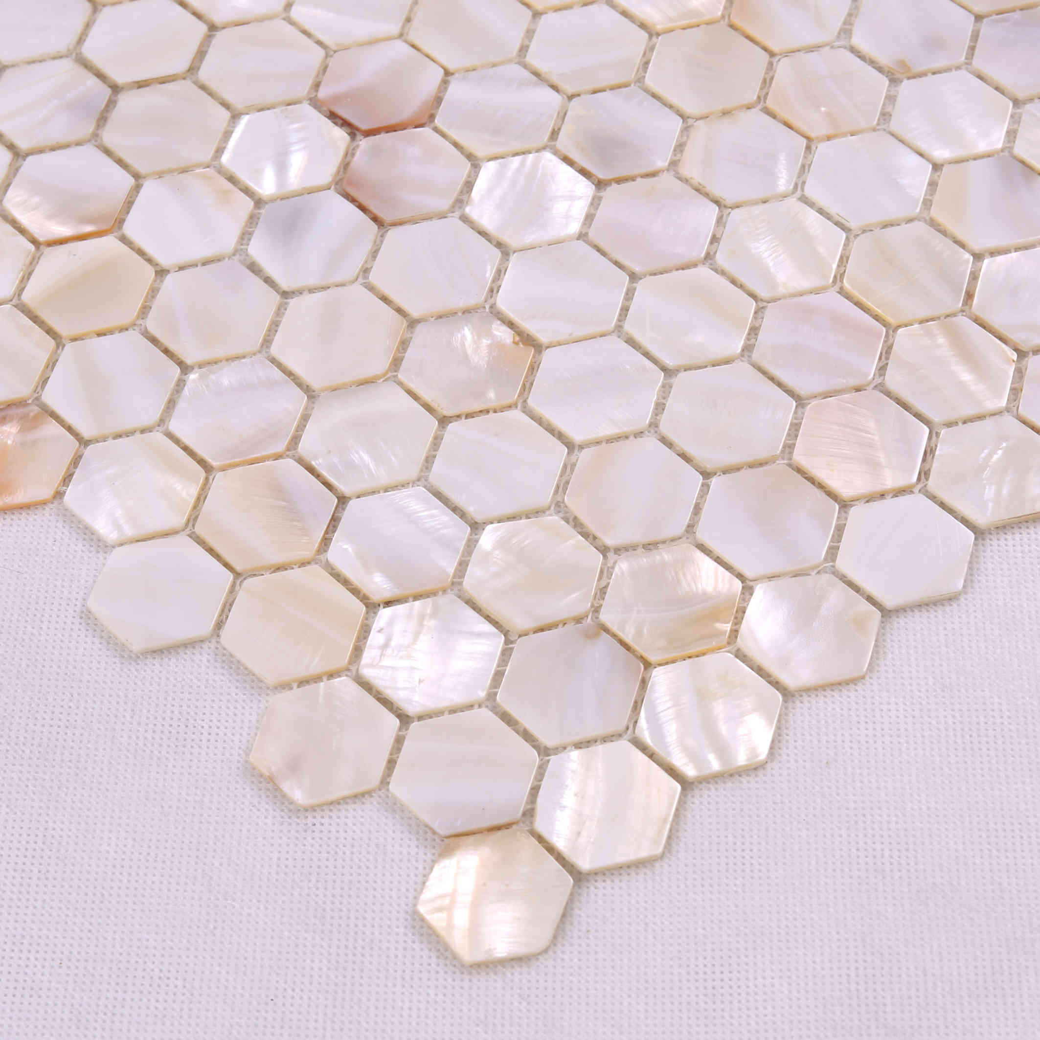 Luxury Style Natual Hexagon Shape Mother of Pearl Tile BK17