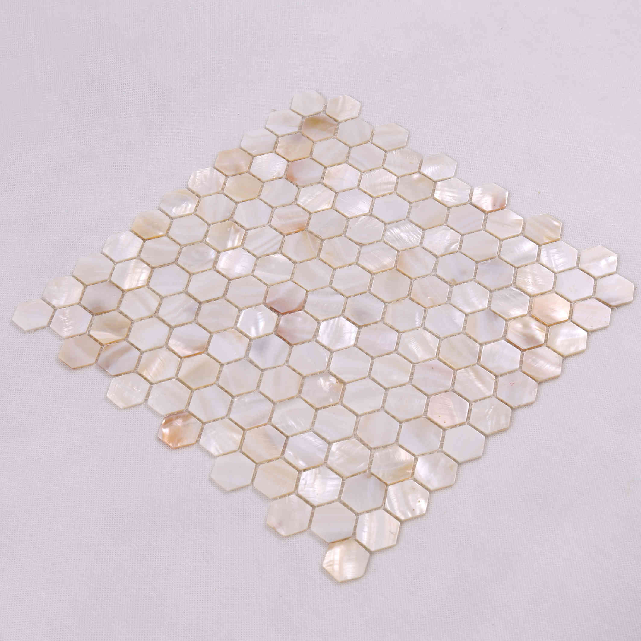 Luxury Style Natual Hexagon Shape Mother of Pearl Tile BK17