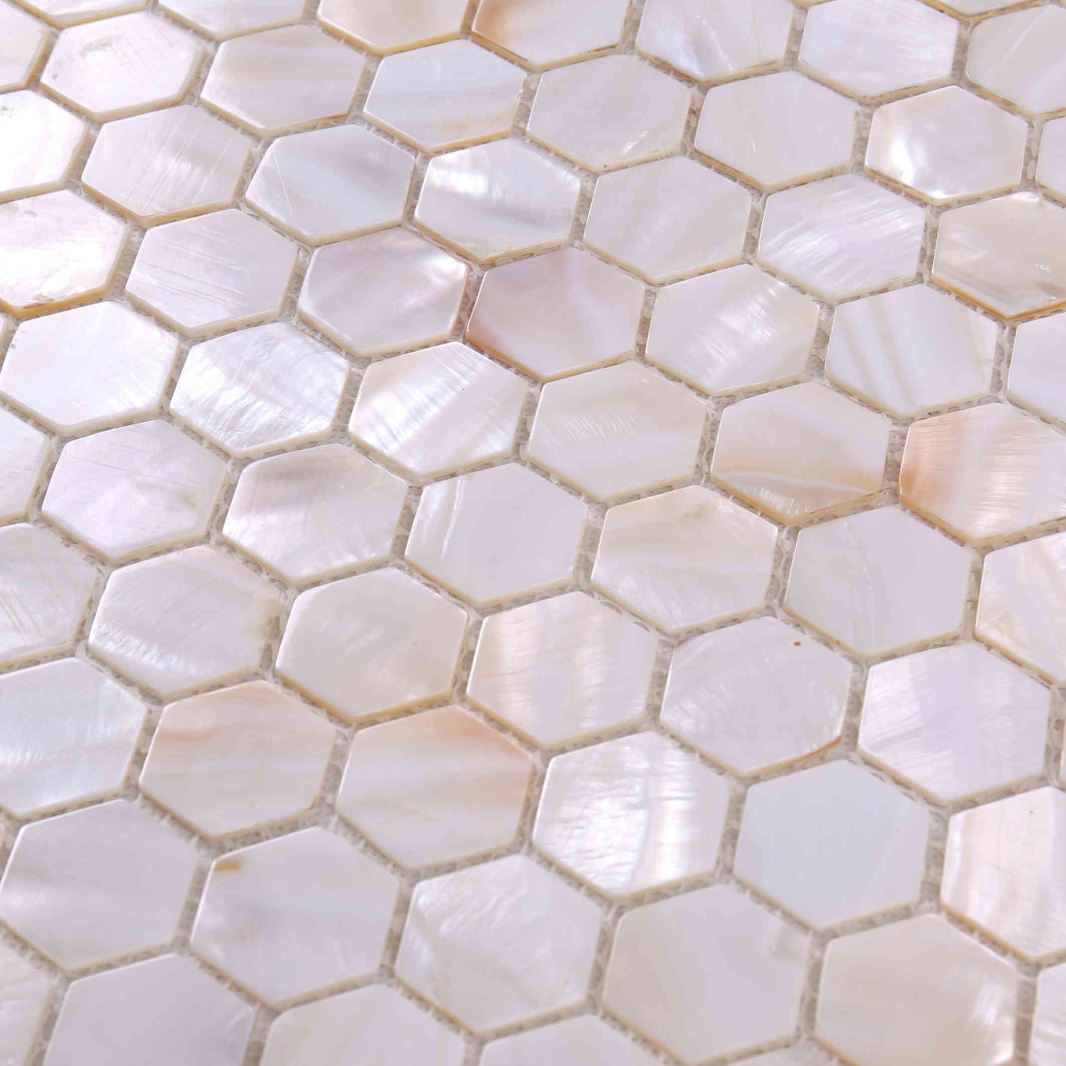 Luxury Style Natual Hexagon Shape Mother of Pearl Tile BK17