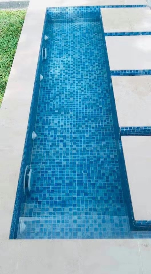 product-Heng Xing-Hand Painted Blue Water Pool Mosaics Glass Tile Supplier 4CSB33-img-3