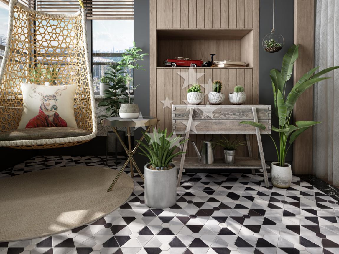 Heng Xing hdt04 arabesque tile Supply for living room-7