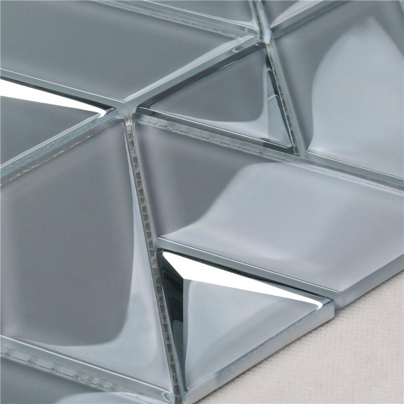 product-Gray Popular Bevel Mosaic Triangle Mix Trapezium For Wall Decoration HMB151-B-Heng Xing-img