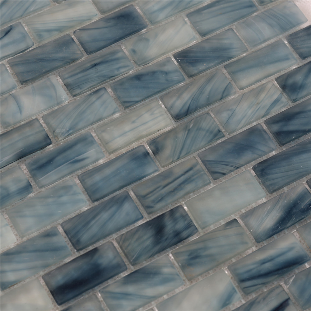 Light Blue Waterline swimming Pool Mosaic Tiles Cheap Price NM766