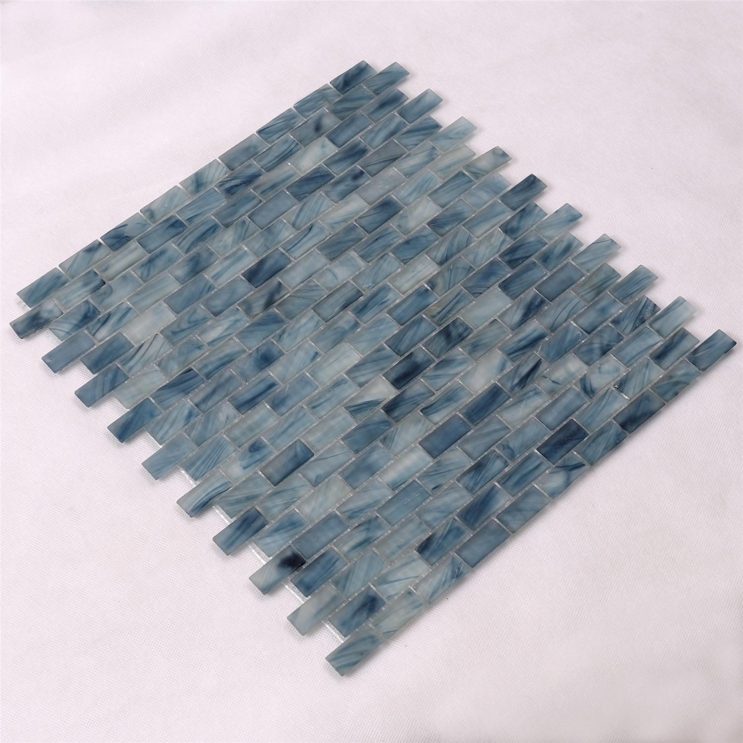 product-Light Blue Waterline swimming Pool Mosaic Tiles Cheap Price NM766-Heng Xing-img