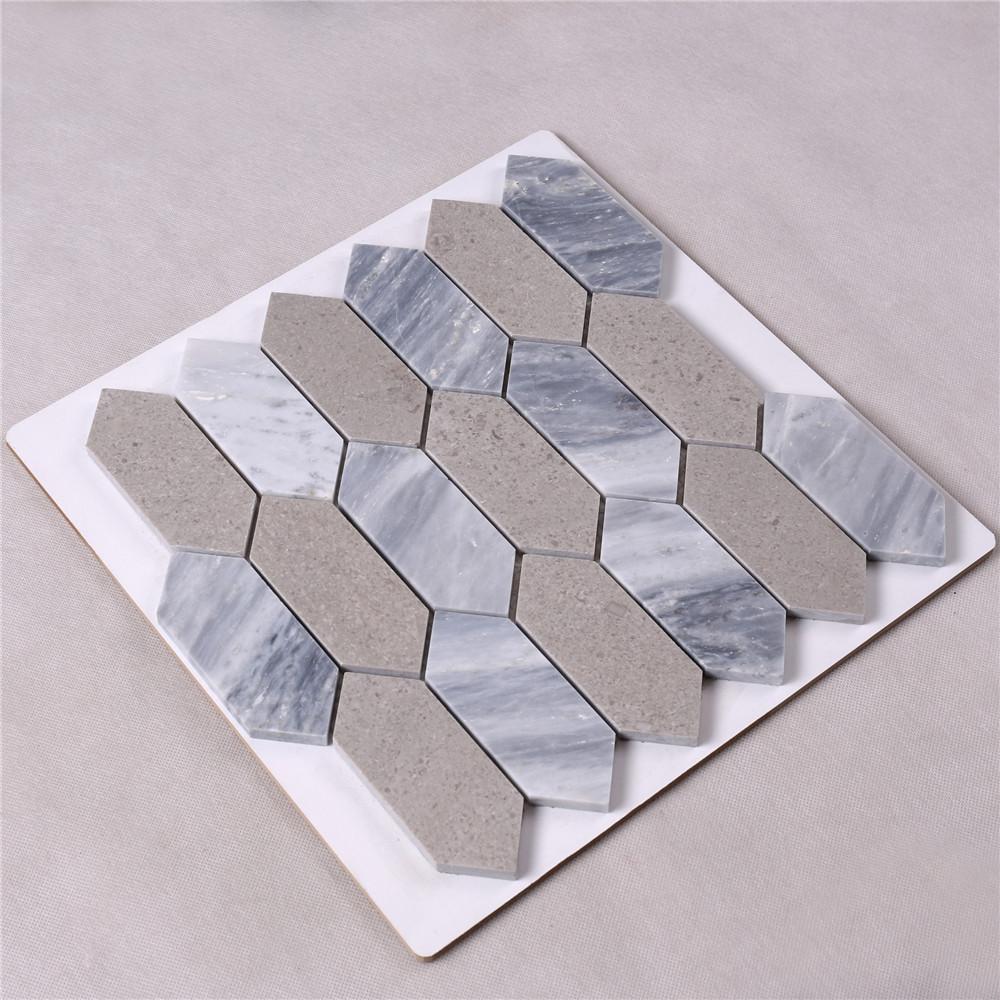 New glass stone mosaic tile grey manufacturers for kitchen-2