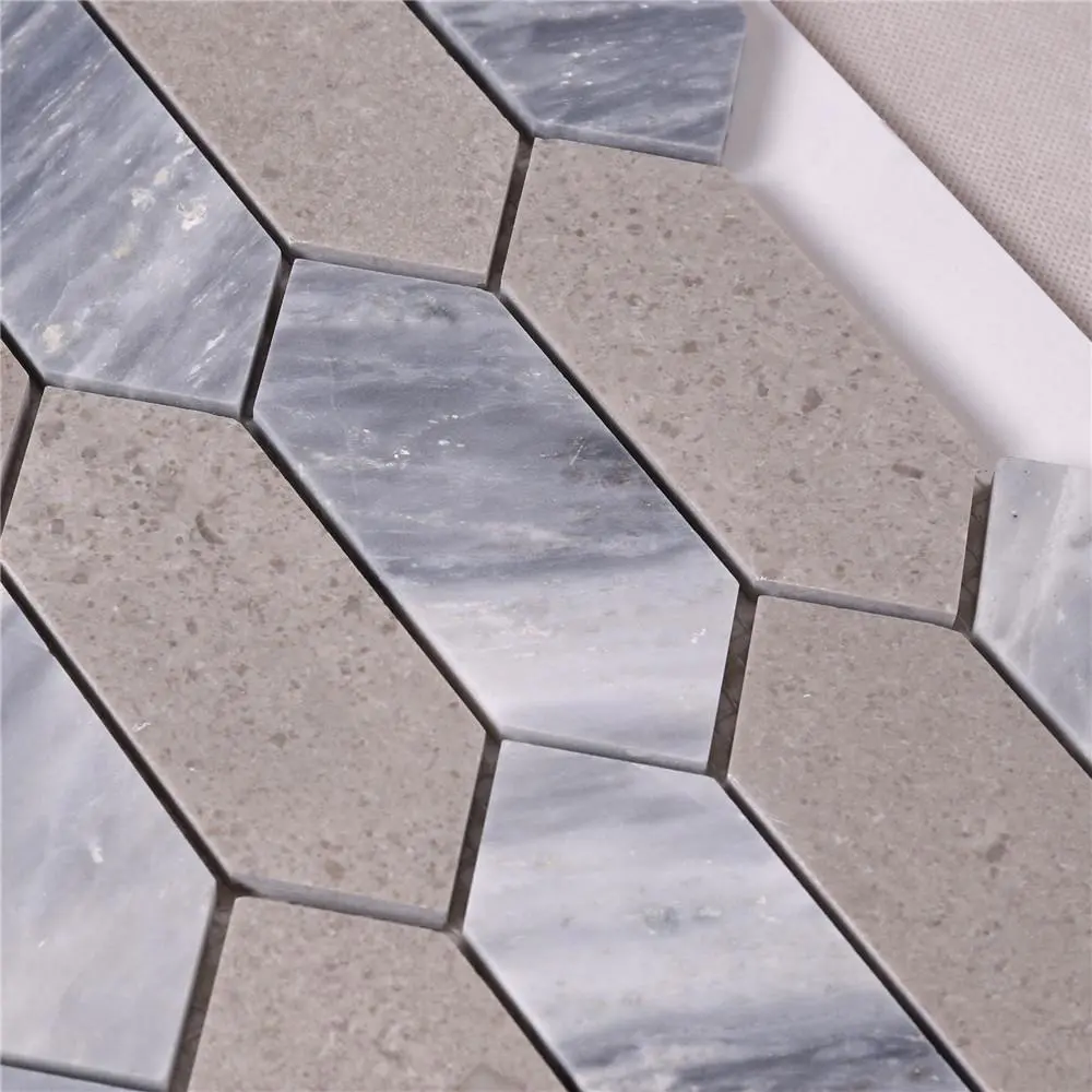 marble mosaic style tiles white factory for bathroom
