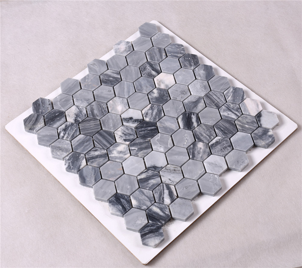 Top Rated Hexagon Stone Mosaic Backsplash and Floor Tile HSC23