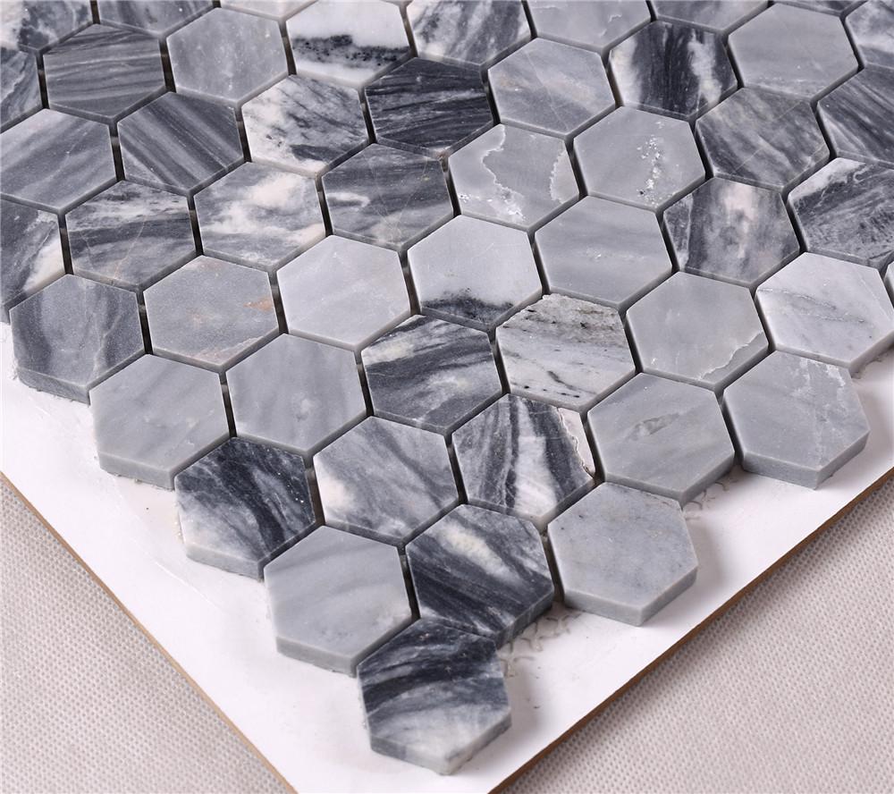 Heng Xing white marble glass mosaic tile factory for living room-3