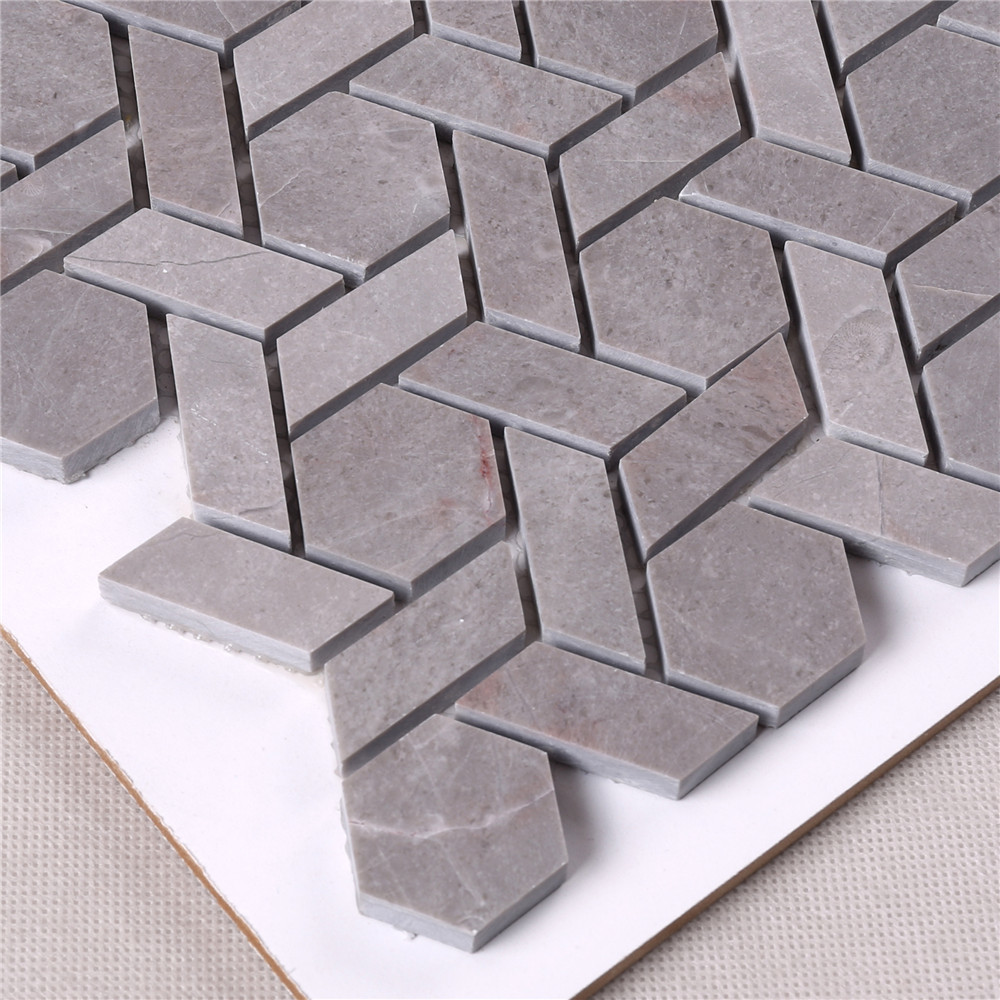 Basket Shape Stone Mosaic Tile for Floor Decoration HSC140