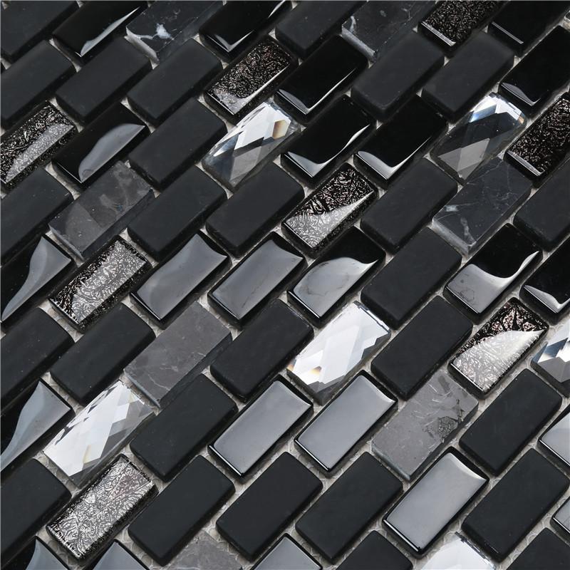 Heng Xing metal stone glass mosaic tilessmoky mountain square tiles with marble backsplash wall stickers Supply for bathroom-4