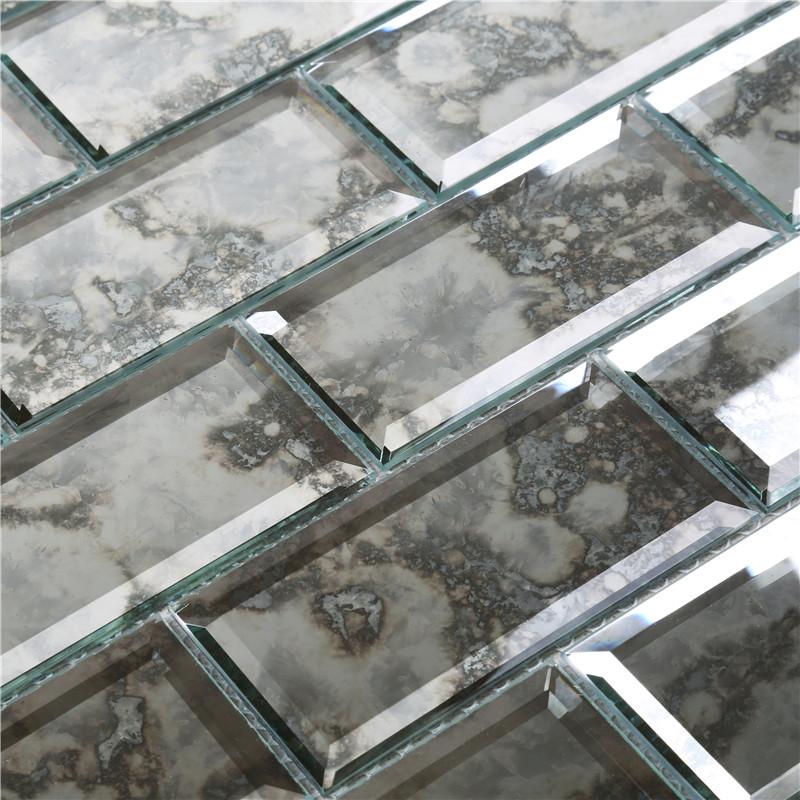 product-Heng Xing-Antique Pattern Silver Subway Tile Rectangle Shape Mirror Mosaic Tile HFG21-img