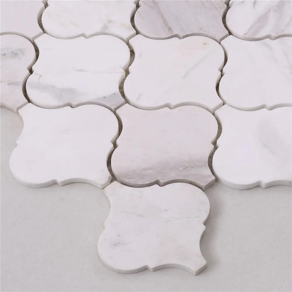 golden marble glass mosaic tile white for business for kitchen