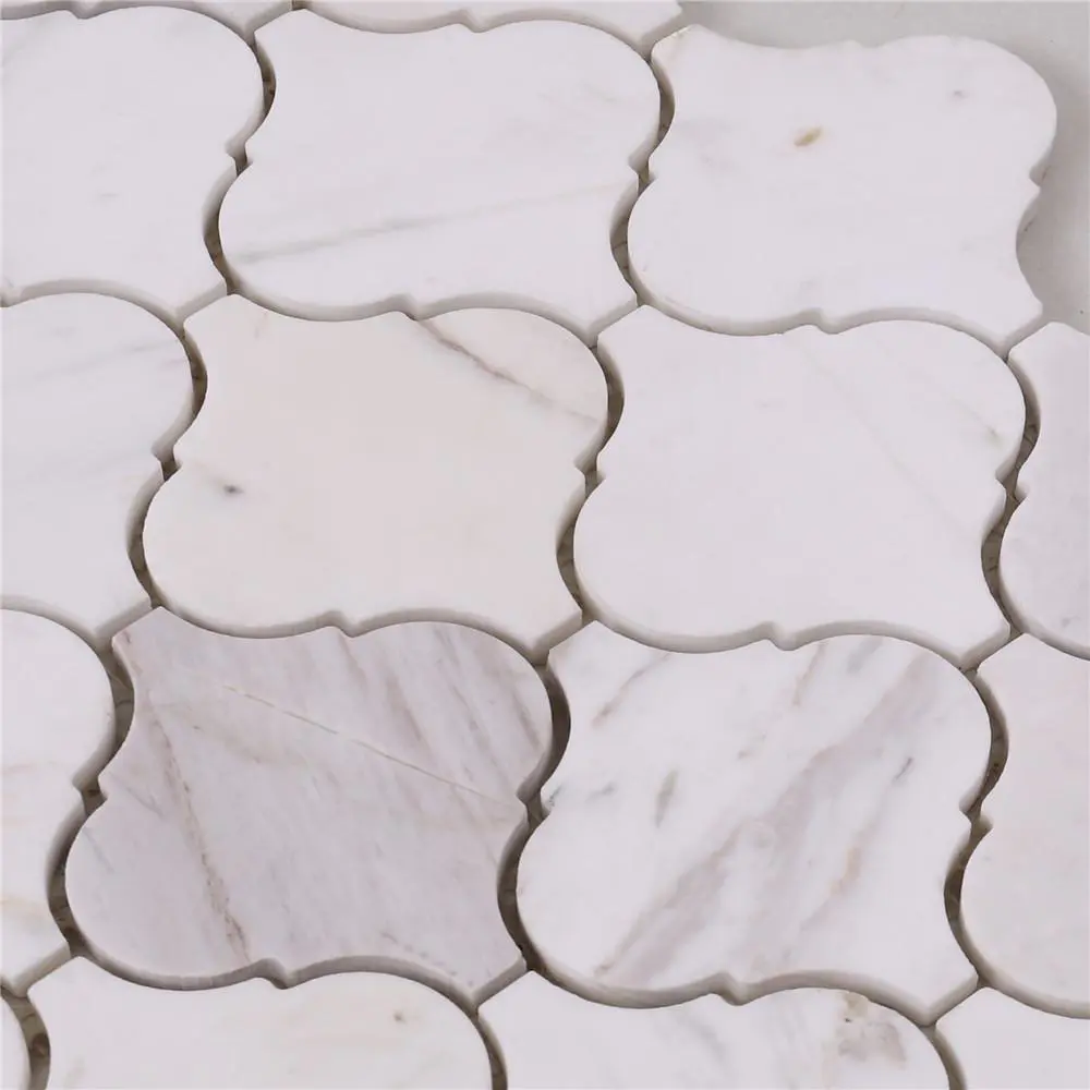 golden marble glass mosaic tile white for business for kitchen