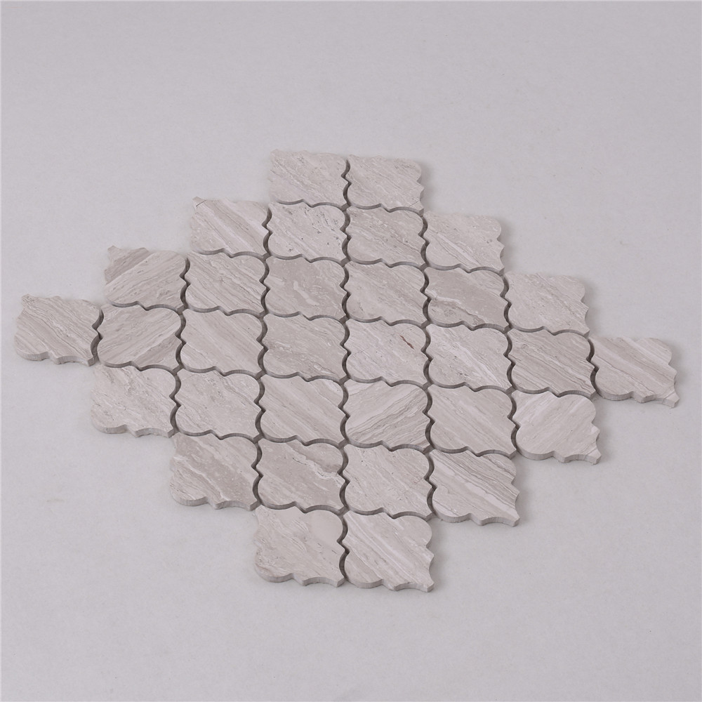 CAB2 Water Jet High Quality Lantern Backsplash Kitchen Stone Marble Mosaic Tile