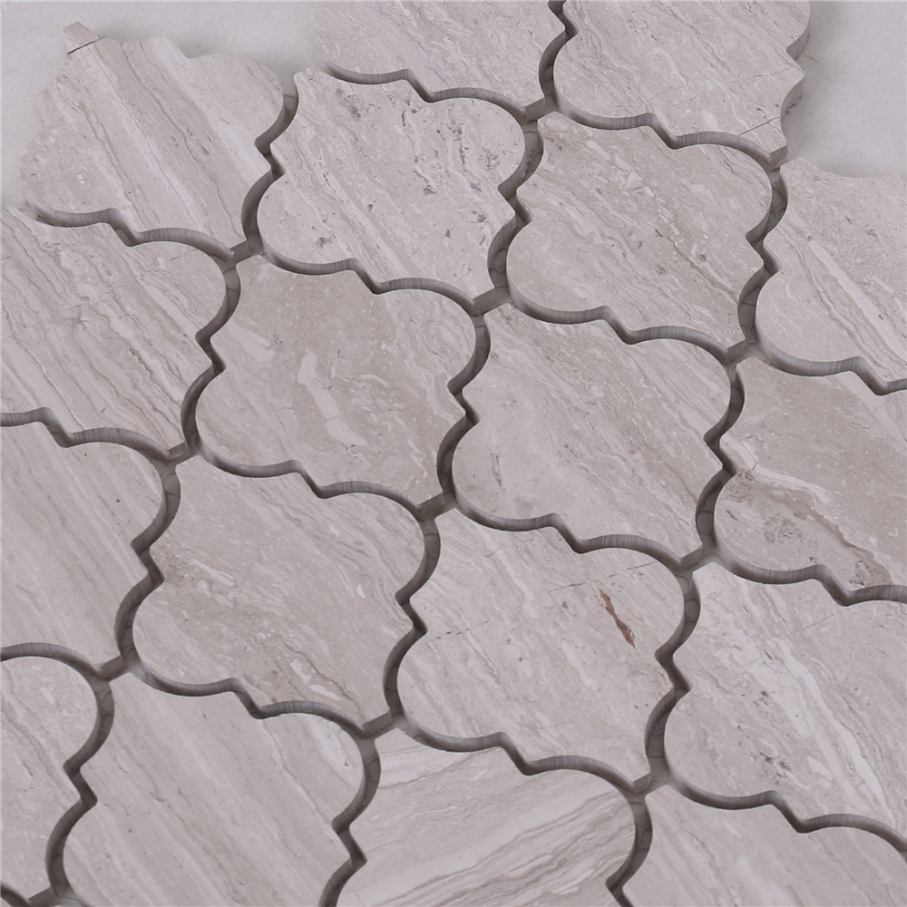 marble gray mosaic tile flower design for living room-Heng Xing-img-1