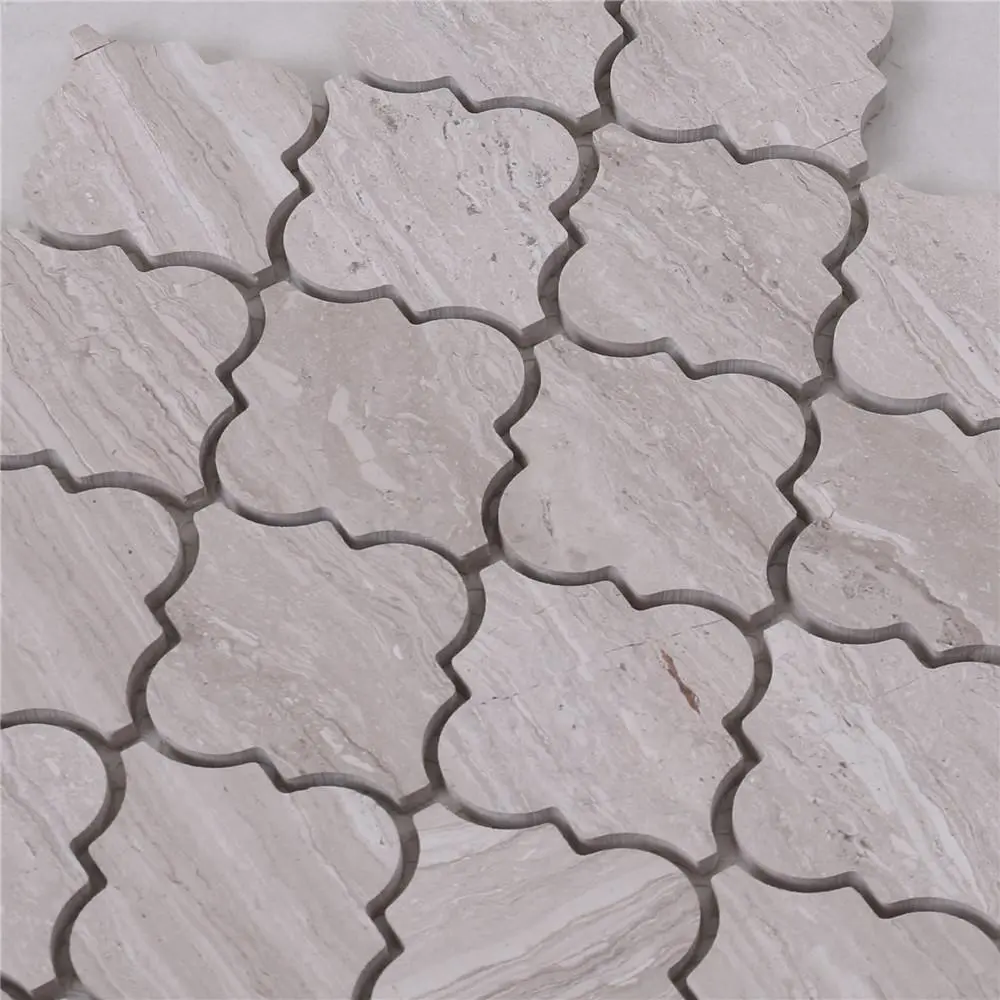 marble gray mosaic tile flower design for living room
